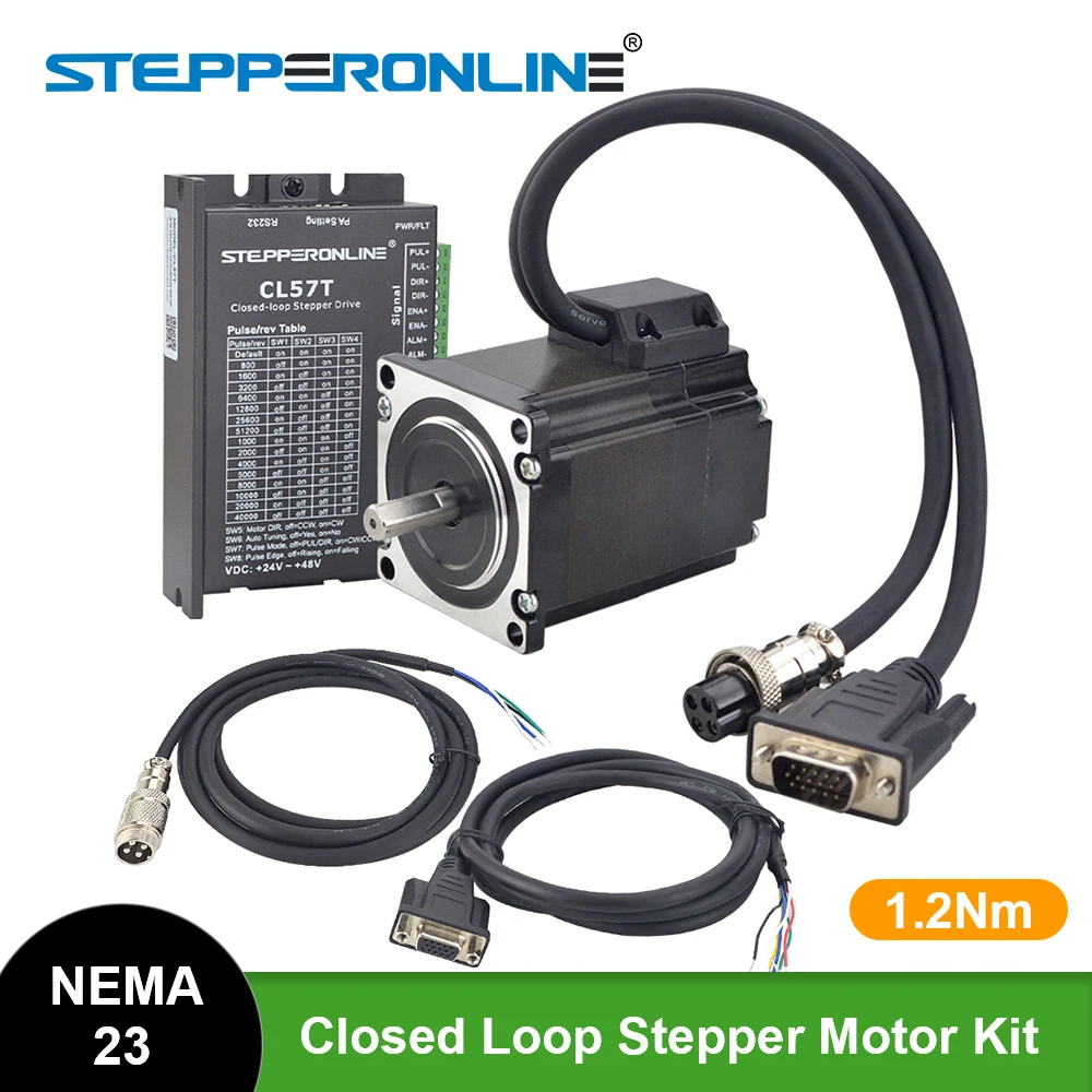 2NM 1.2NM Nema23 Integration Hybrid Closed  Loop Stepper 57mm Motor+Drive 36VDC 