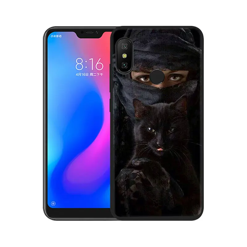 Мягкий силиконовый чехол из ТПУ с черными кошачьими глазами для Redmi Note 5 6 7 8 9 Pro Max 8T