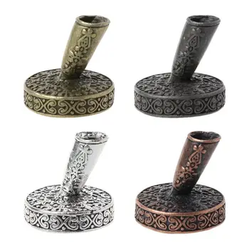 

Vintage Metal Round Insertion Pen Holder for Feather Quill Dip Pens School Office Supplies Stationery Student Gift Y51A