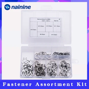 

120Pcs/set DIN471 GB894 9-14mm 304 Stainless Steel C-type Elastic Seals Snap Retaining Washers Circlip O Ring Kit HW071