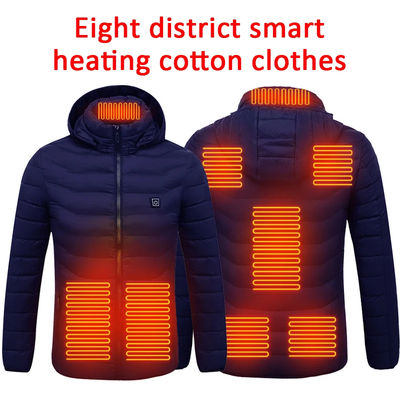 1pc Smart Heating Clothing Winter Light Thin Heating Protection Jacket
