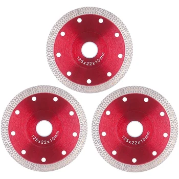 

3 PACK 5 Inch Diamond Saw Blade Super Thin Tile Blades Cutting Disc Wheel for Cutting Porcelain Tiles Granite Marble