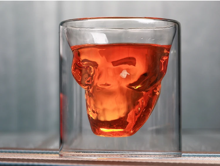 Креативный дизайнер череп рюмка пивная стеклянная чашка винная Кружка пивная Хрустальная виски водка чай кофейная чашка посуда для напитков подарок на Хэллоуин