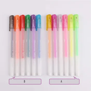 

6/12Pcs 3D Glossy Jelly Ink Pen Waterproof Fade-proof for DIY Album Card Scrapbooks Writing Drawing PI669