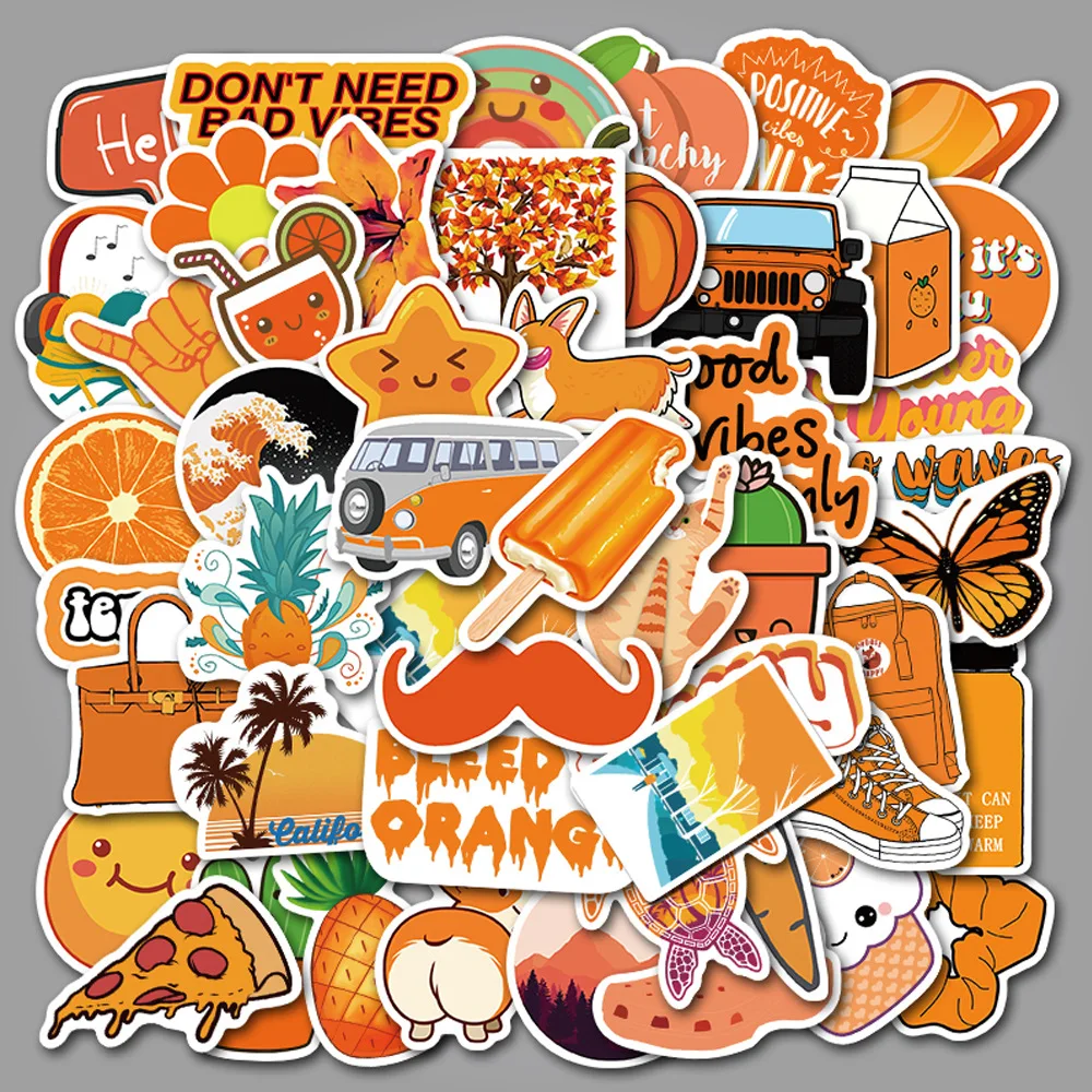 

Sticker Cute Sticker Orange Sticker Graffiti Sticker Suitcase Diary Sticker Computer Guitar Sticker Sticker 50PCS MTZ124-67