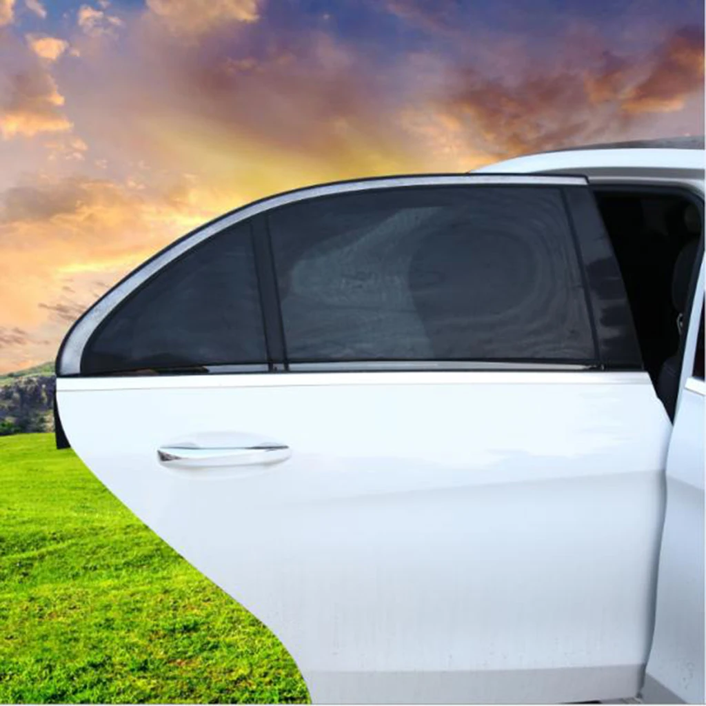 2 Pieces Car Rear Window Sun Shade Premium Breathable Mesh Shield Protect Baby/Pet from &amp Harmful UV Rays |