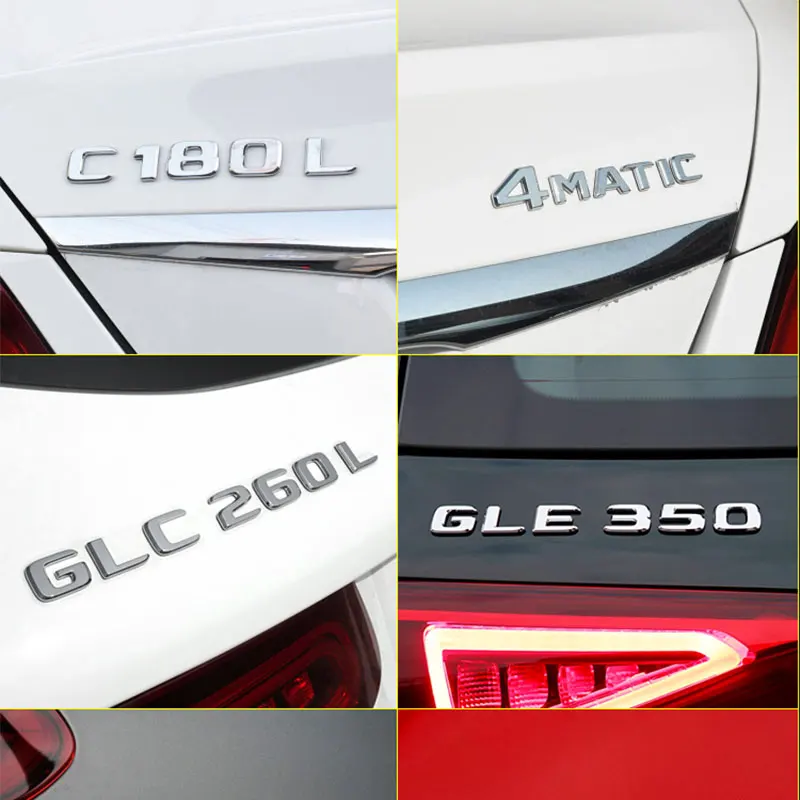 Хромовая эмблема с буквенным номером для Mercedes Benz A C E S CLA CLE CLS GLA GLC GLE GLS новейшая