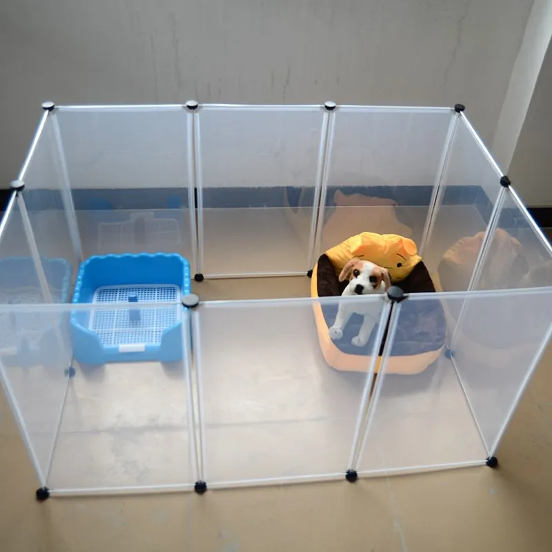 Прозрачный домик-кровать для домашних животных, пластиковый забор для собак DIY, многофункциональный питомник для собак, кошек, практичный домашний держатель, собачья клетка