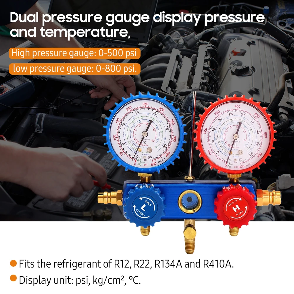 Jauge de réfrigérant pour climatiseur Paire de Climatiseur, R410A