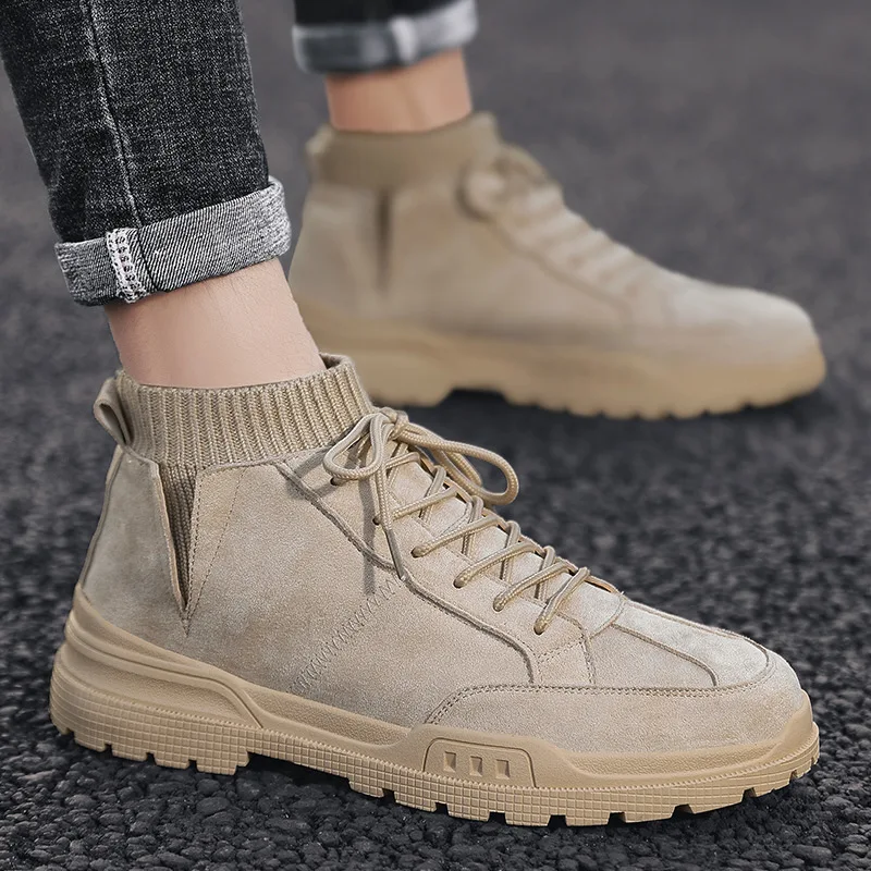 

2019 New Style Autumn MEN'S SHOES Elevator Winter High-top Board Shoe Trend Korean-style Versatile Online Celebrity Casual Shoes