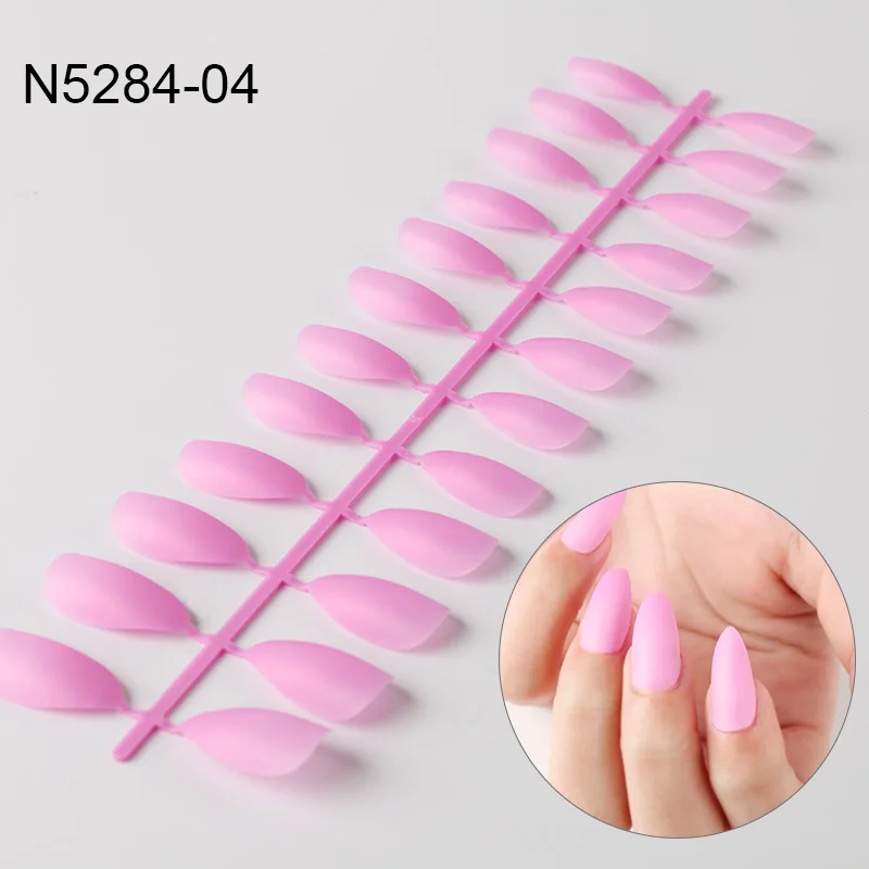 24PCS/Pack Fake Nails Nail Art Manicure Tips For False Nail Art Decoration Forms Extension Manicure Art False Nails faux ongles