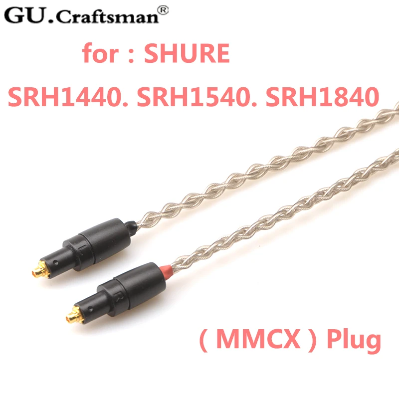 GUcraftsman 6N серебристый кабель для наушников SHURE SRH1440 SRH1540 SRH1840 4Pin XLR 2,5 мм/4,4 мм