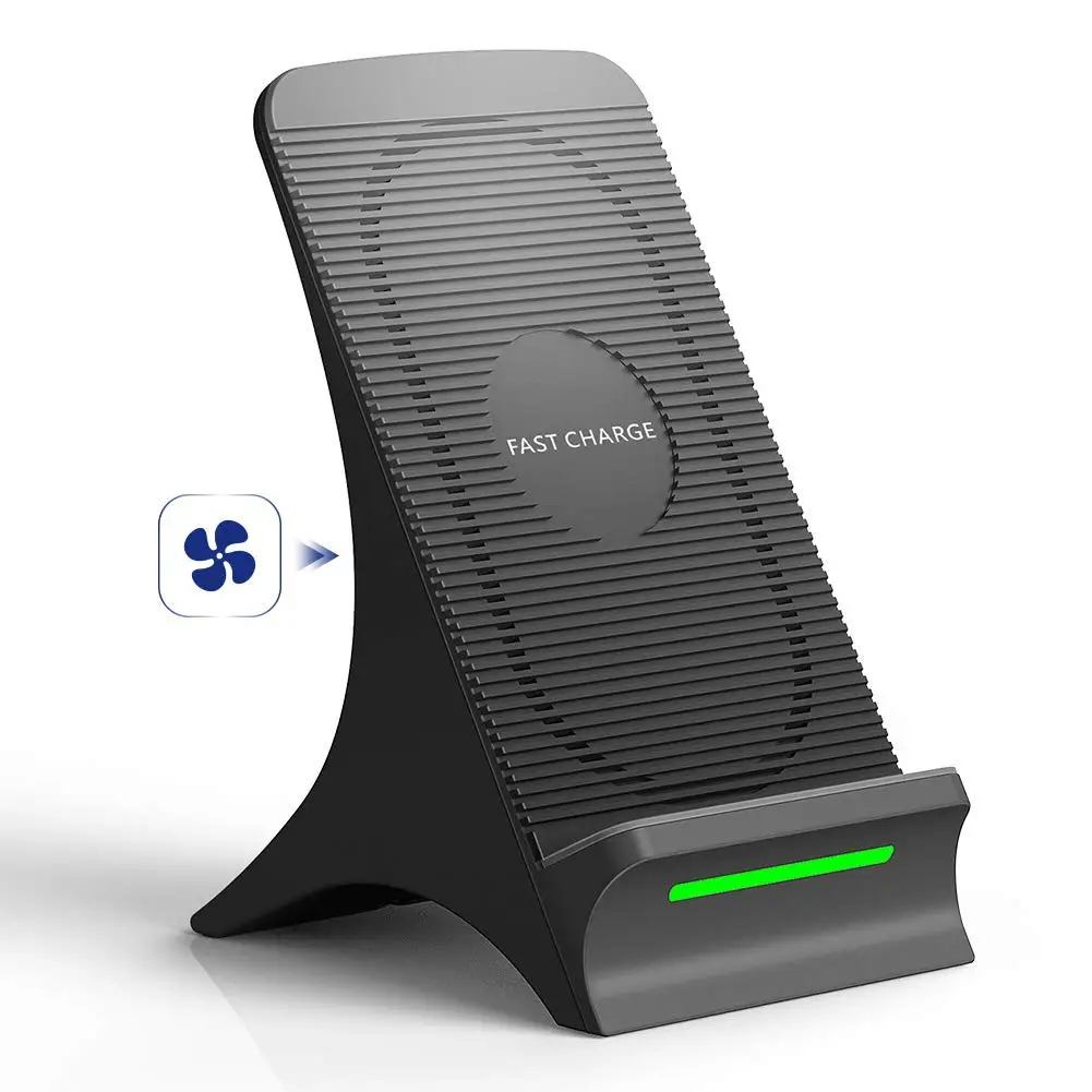 

10 W fast wireless charger, temperature control and LED indicato