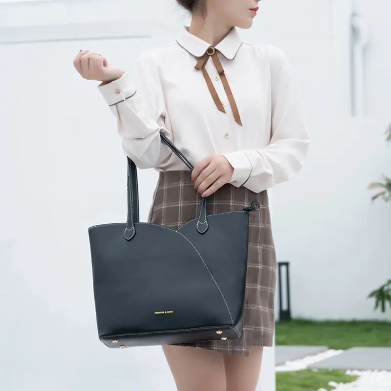 

Fashion Women's Handbags Famous Brand Shoulder Bag Large Capacity Luxury Leather Bucket Bags High Quality PU Crescent Lady Bags