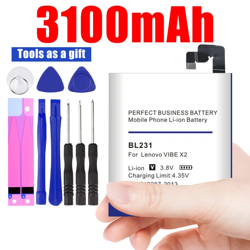 3100mah BL231 Bl-231 аккумулятор большой емкости для Lenovo Vibe X2 X2-to S90t S90u | Мобильные телефоны