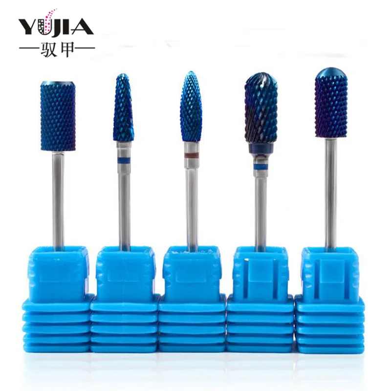5Type Blue Tungsten Carbide Burrs Nail Drill Electric Machine For Manicure Cuticle Milling Cutter Accessories Tools | Красота и