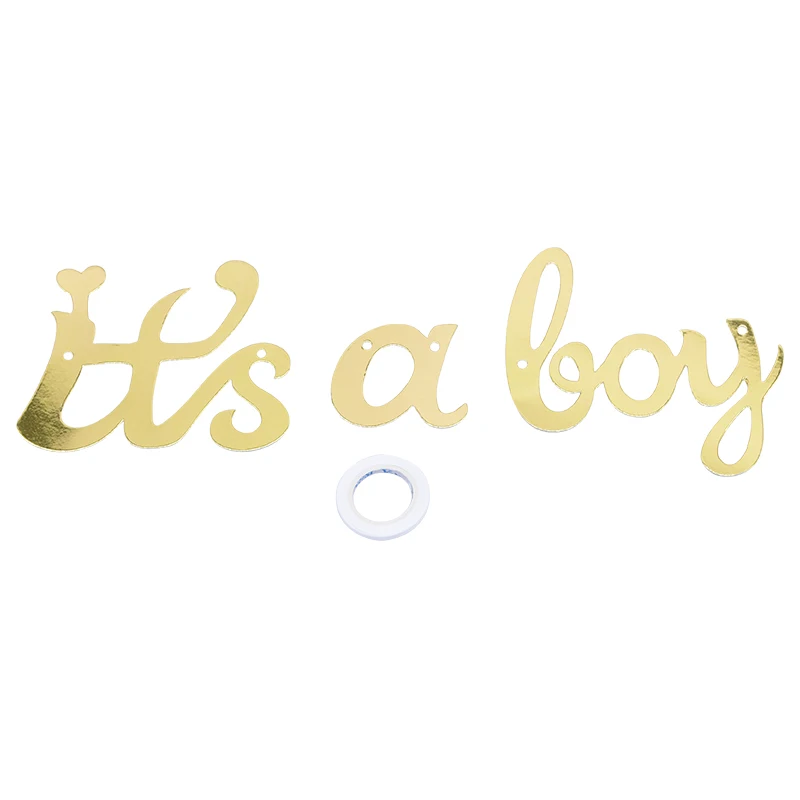boy banner Это мальчик/девочка милый слон латексная фольга воздушные шары с рисунком торт Топпер ребенок Душ пол раскрыть/Декор для вечеринки в честь Дня рождения поставки - Цвет: boy banner