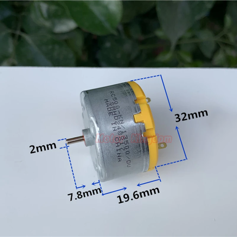 10 шт./лот Стандартный RC500 KN/13500 Мини 32 мм круглый мотор шпинделя DC 6V 9V 12V 5300RPM для