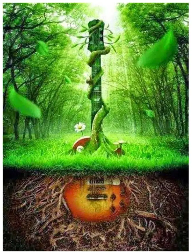 music diamond painting guitar tree rhinestone embroidery violin mosaic stickers decor dot tapestry posters wall papers | Дом и сад