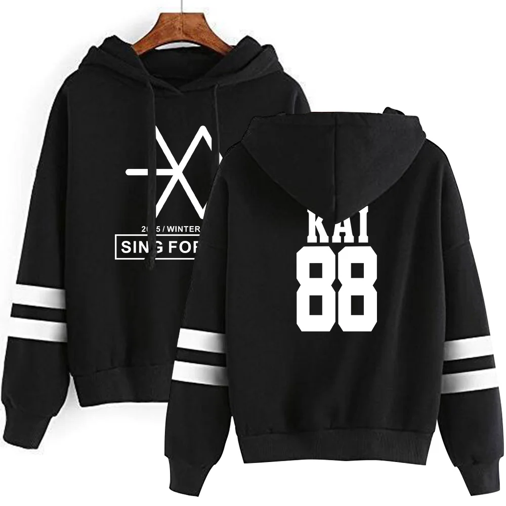 

EXO Hoodie Sweatshirt 2019 Korean Popular Team Hoodies Women Exclusive Fashion Casual Hip Hop Cap Sweatshirt S-2XL