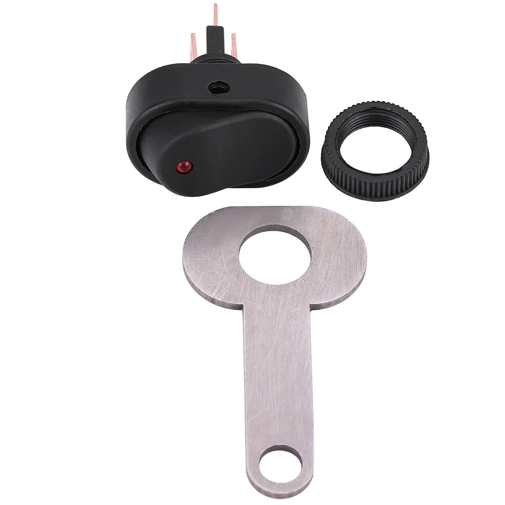 Пластик Нержавеющая сталь мотоциклетный переключатель фар с индикатором Универсальный подходит для большинства мотоциклов 12В мотоциклы мопеды скутер - Цвет: E