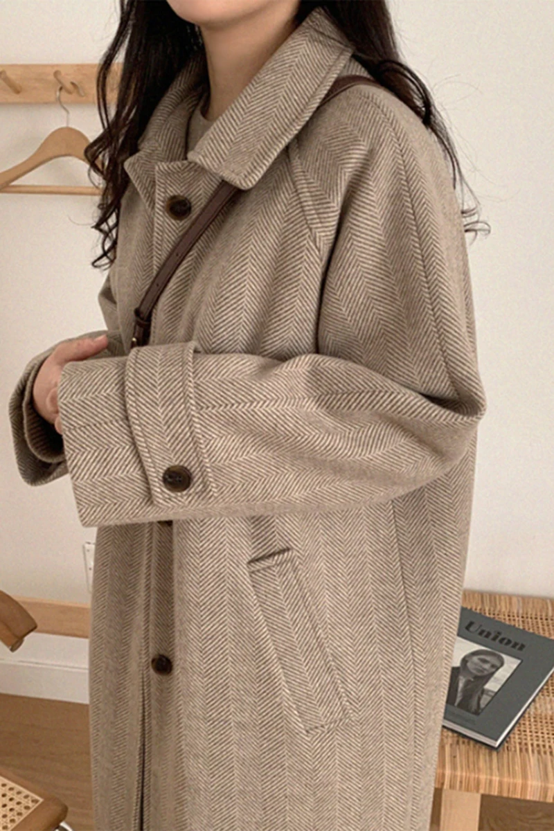 herringbone winter coat