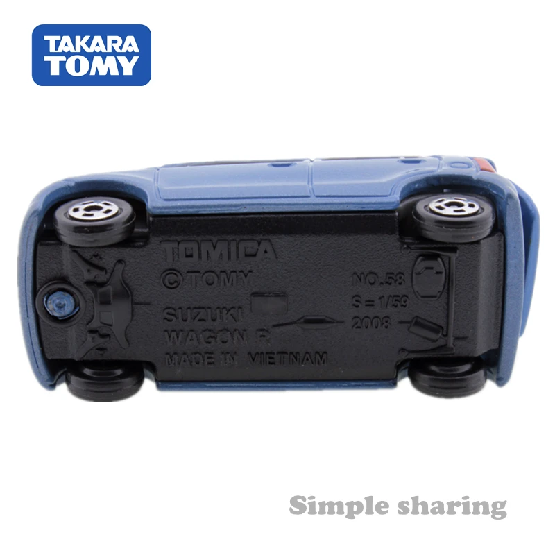 TAKARA tomy tomica No.58 suzuki wagon r model kit hot miniature baby toys pop funny kids bauble diecast van model kit