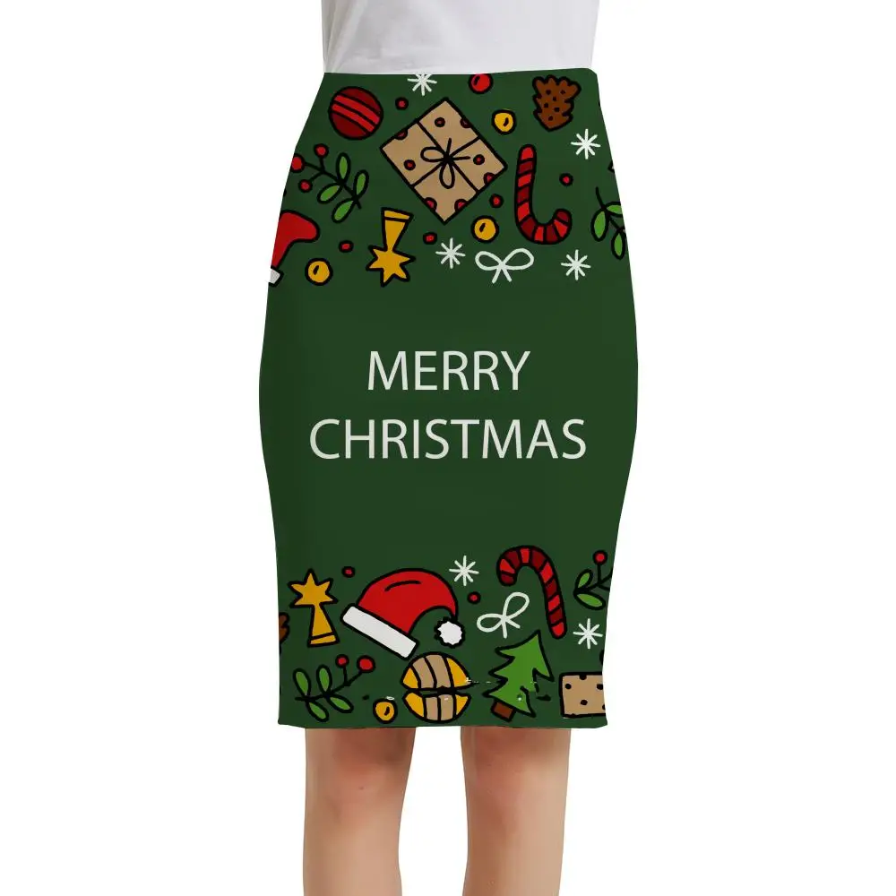 

KYKU Brand Christmas Skirts Women New Year Elegant Party Sundresses Hip Hop Sexy Ladies Skirts Womens Floral Casual Fashion New