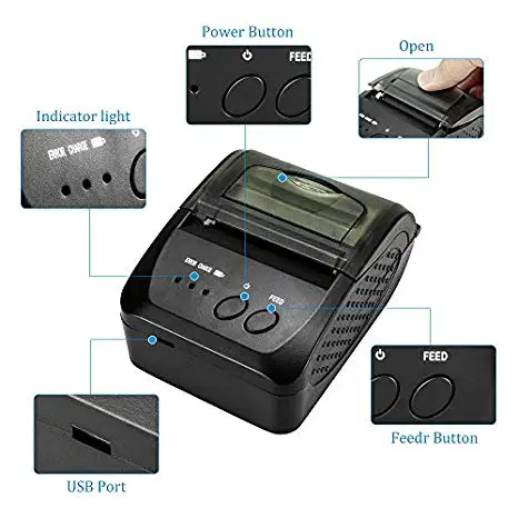 NETUM 1809DD портативный 58 мм Bluetooth термопринтер Поддержка Android/IOS для POS системы