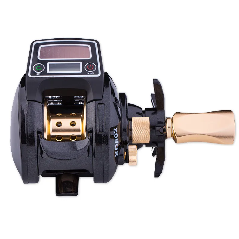

6.3:1 Baitcast Fishing Reel Solar Energy Line Counter Digital LED Display Metal Trolling Vessel 8KG Max Drag Carrete De Pesca