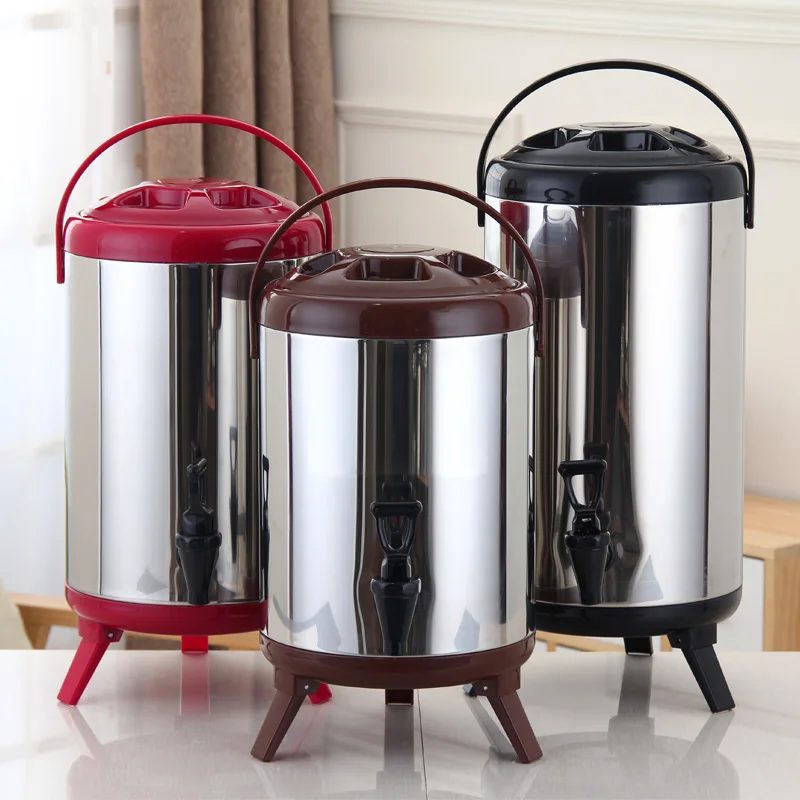 US $64.65 8l10l12l Commercial Bucket With Tap Milk Tea Barrel Double Insulatedbarrel Coffee Juice Soy Milk Barrel Tea Bucket Containers