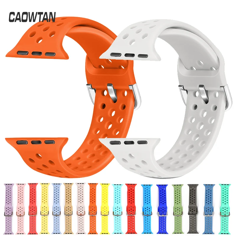 

strap for apple watch band 4 3 2 1 Band 44/40mm silicone bracelet for iwatch series 4 3 2 1 38/42mm wristband accessory