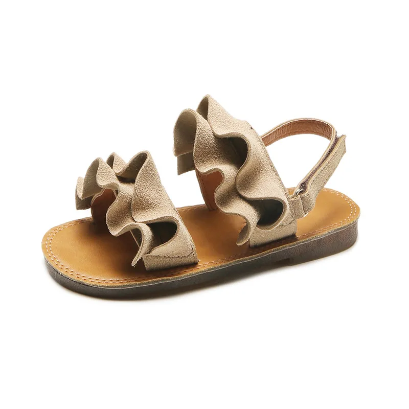Sandalias casuales con hojas de loto para niños, zapatillas de playa de fondo suave con gancho y bucle para infantes pequeños, talla 21-35, en variedad de colores