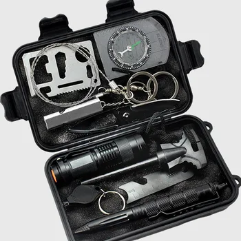 

Travel Outdoor SOS 10 In 1 Survival Equipment Outdoor Camping Set Multifunctional Travel First Aid EDC Tactical Supplies