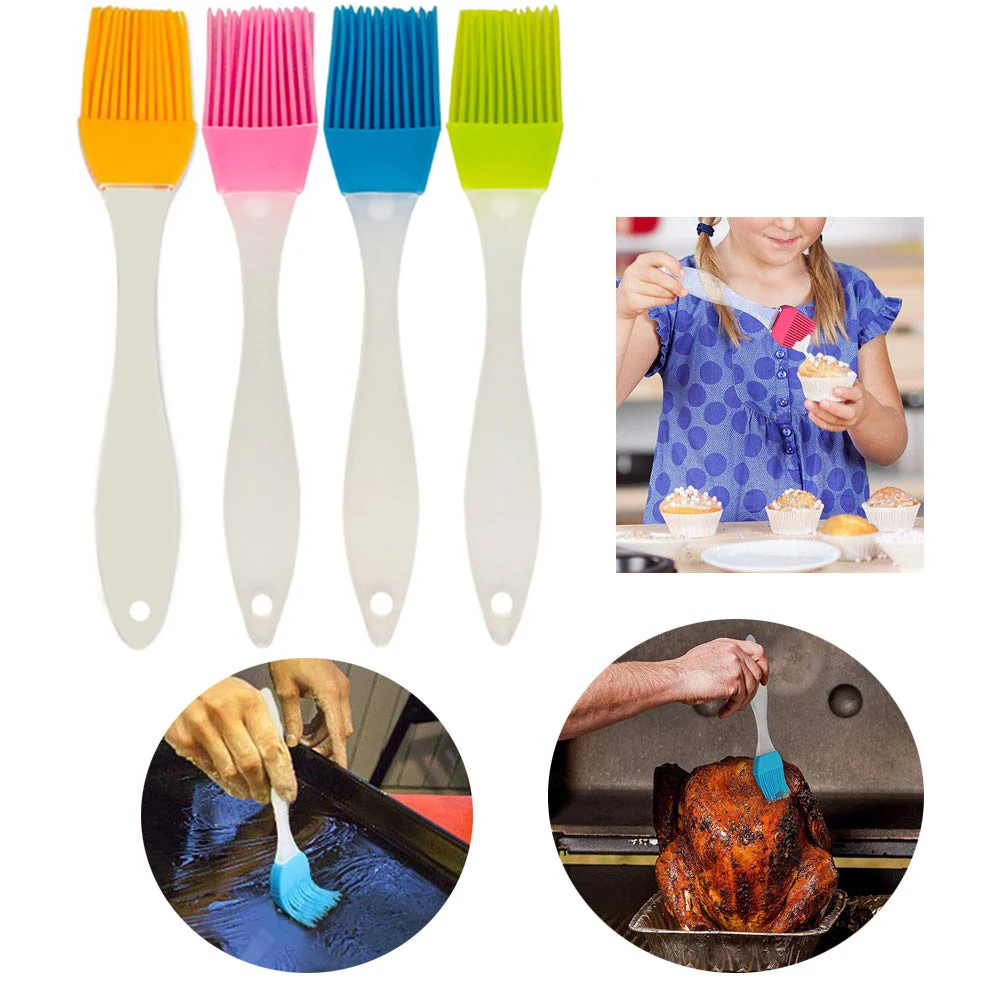 Basting-Brushes-Set Pastry Bbq-Tools-Accessories Kitchen Outdoor Cooking Silicone Heat-Resistant