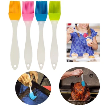 

1PC Pastry Basting Brushes Set Silicone Heat Resistant Home Kitchen Outdoor Cooking BBQ Grill Baking Brush BBQ Tools Accessories
