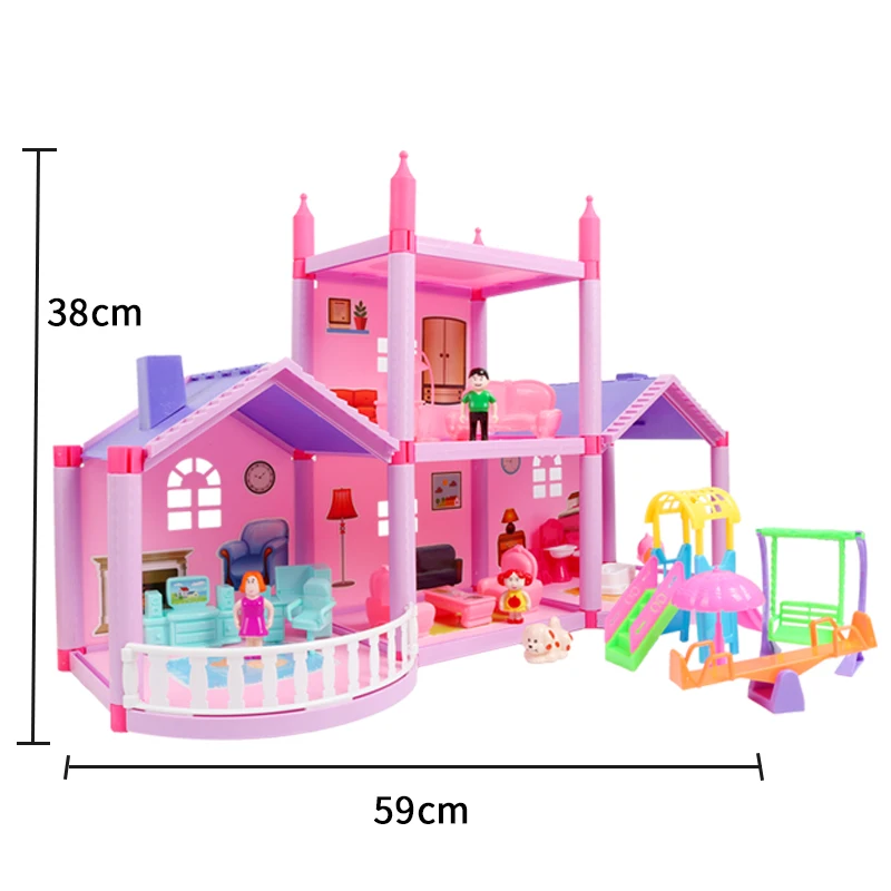 New Diy Family Doll House Dolls Accessories Toy With Miniature