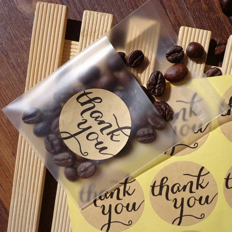 

100PCS Thank you Handmade Cake Packaging Label DIY Gift Label Sticker