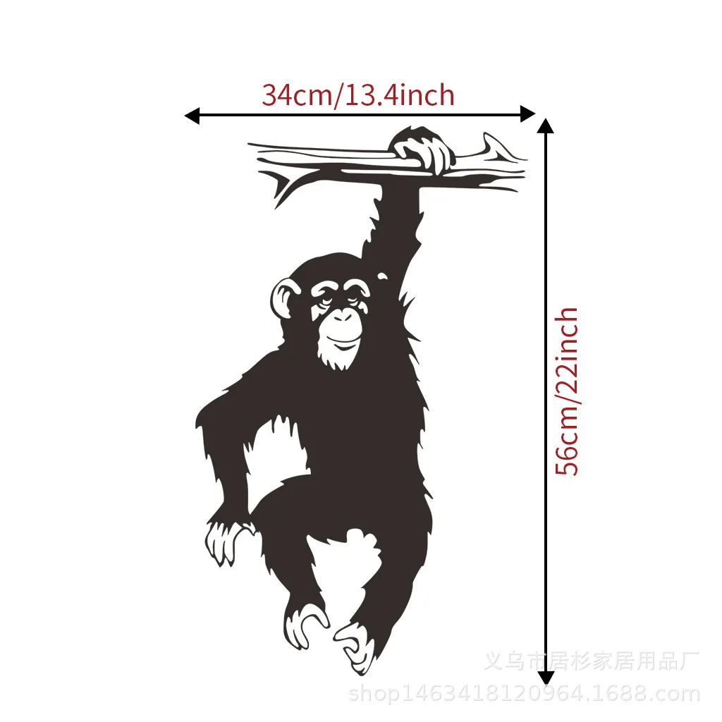 AF2718 трансграничной для Gorilla лазить по деревьям Наклейка на стену дома живет Наклейки для декора комнаты детская одежда от a Generation of Fat