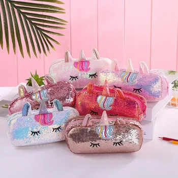 

1 PC Unicorn Sequins Cosmetic Bag Simple Travel Portable Wash Makeup Bag Toiletry Storage Cosmetic Make Up Bag Dropship New