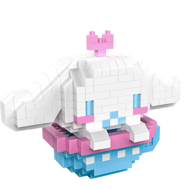 Kawaii Sanriod Small Building Blocks Cartoon Kuromi My Melody Cinnamoroll Kt Animal Model Education Game Graphics Toy Xmas Gift 2