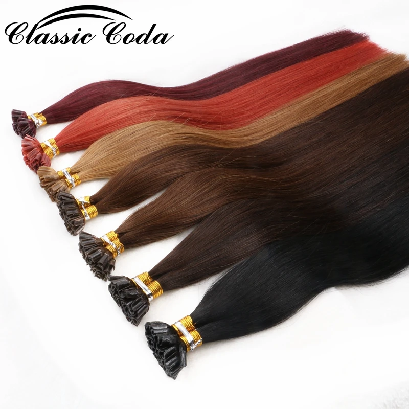 Classic Coda 50g 20&rdquo; 22" Real Remy U Tip Hair Extensions Platinum Blonde Keratin Capsule Nail Tip European Hair 1g/strand