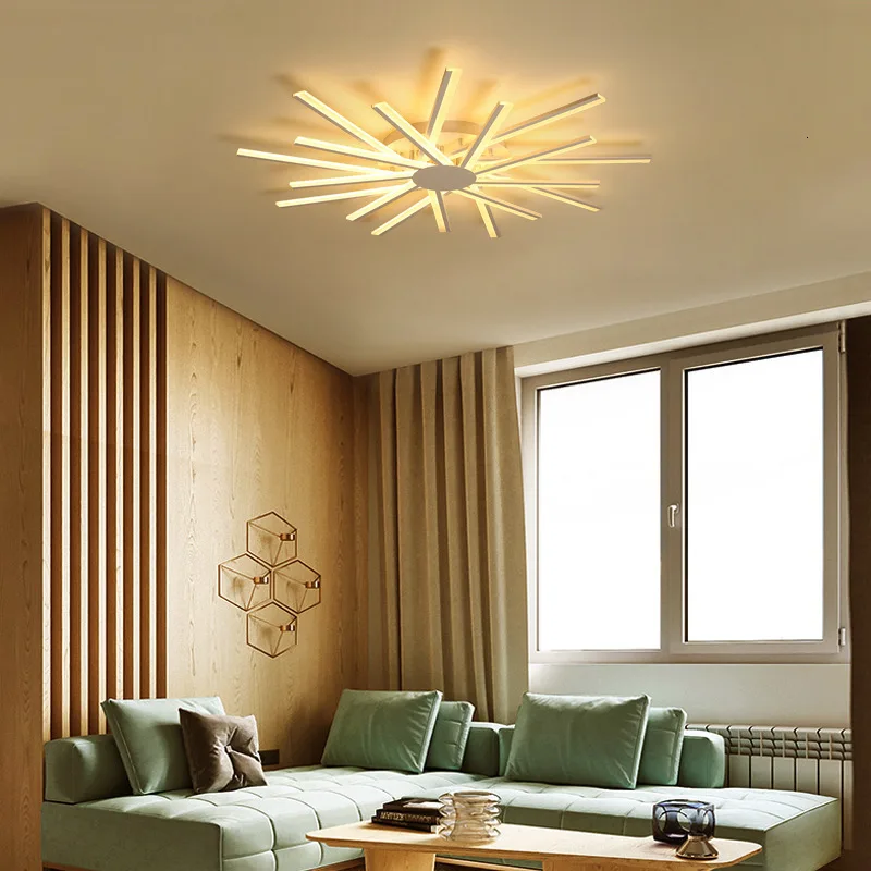 Nordic Simple Diamond Metal Led Ceiling Lights Acrylic Living Room Dimmable Lamp Bedroom Light Fixtures | Освещение