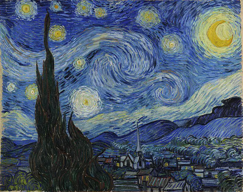 Oil Painting reproduction on linen canvas,Starry Night by Vincent Van Gogh,,Free DHL Shipping,100% handmade