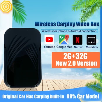 

Car TV Box Carplayer Android system plug and play For Apple Car play Tv Ai Box Auto 2GB RAM 32GB ROM Wireless Mirrorlink Video