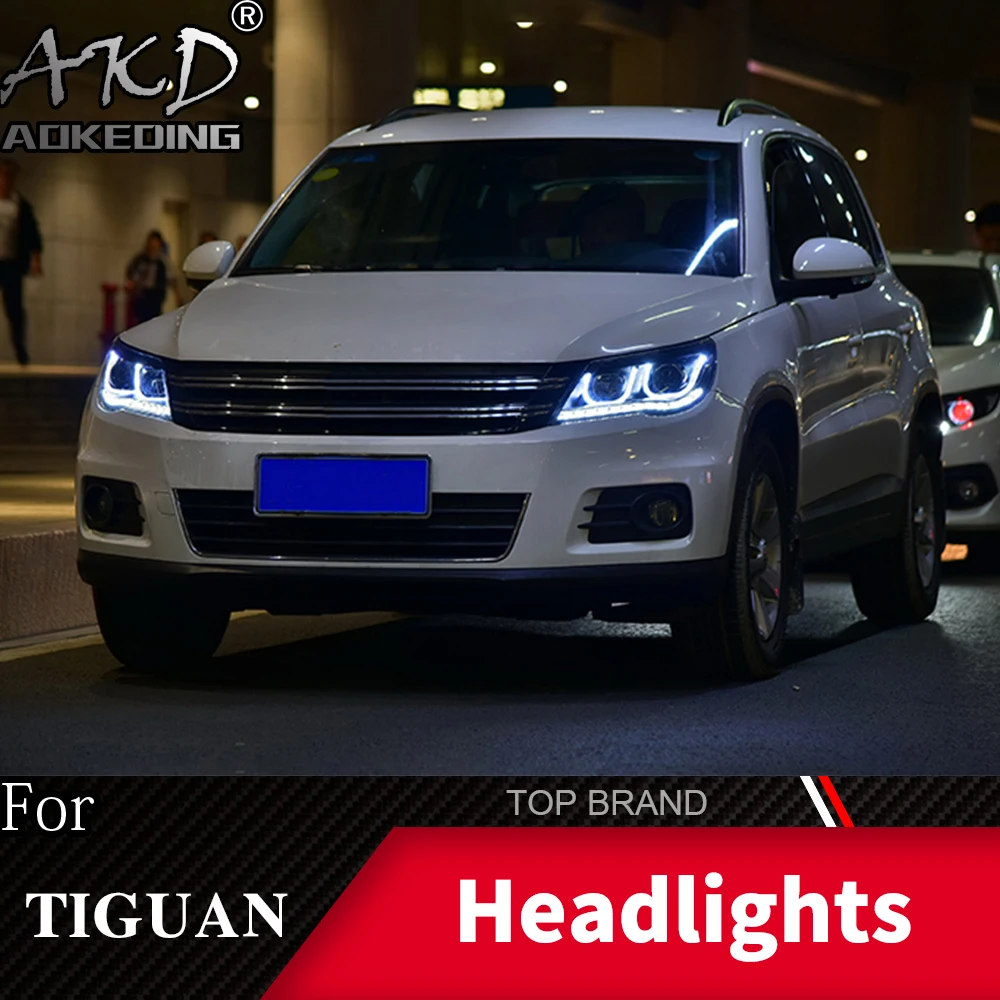 Head Lamp For Car VW Tiguan 2009-2012 Headlights Fog Lights Daytime Running Lights DRL H7 LED Bi Xenon Bulb Car Accessories