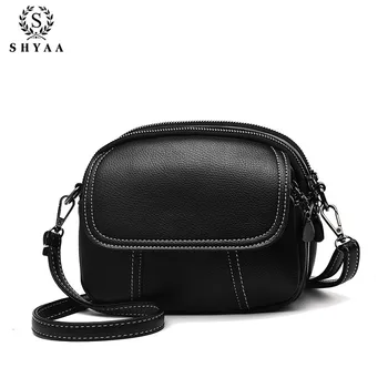 

SHYAA Small Bag 2020 New Autumn New Single Shoulder Messenger Bag Fashion Wild Multi-layer Soft Leather Female Handbag