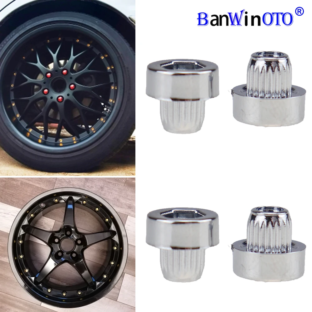 Universal Plastic Car Wheel Rivets Nuts Studs Bolts for Rim Lip Decoration Replacement Car Wheel 25 pcs/set 6.3mm