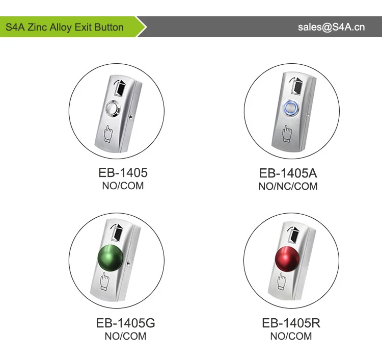 Zinc Alloy Exit Button with Back box