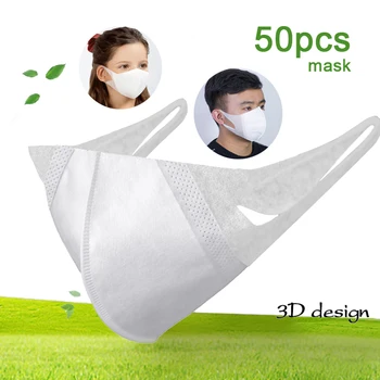 

Disposable Children Kid Masks 3-layer Non Woven 3D Breathable Adult Mouth Mask Respirator mascarillas Mouth muffle Health Care
